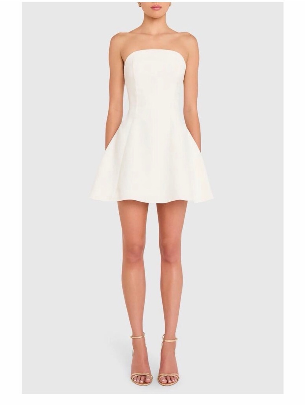 NEW NWT Amanda Uprichard Romilly Mini Dress White‎ Size Medium